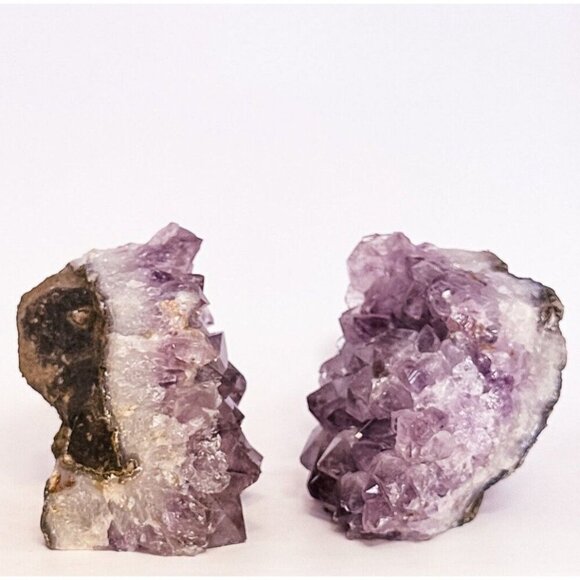 Amethyst Cluster Bookends Featuring Solid Large Gemstone Points, Purple Crystal - Picture 6 of 10